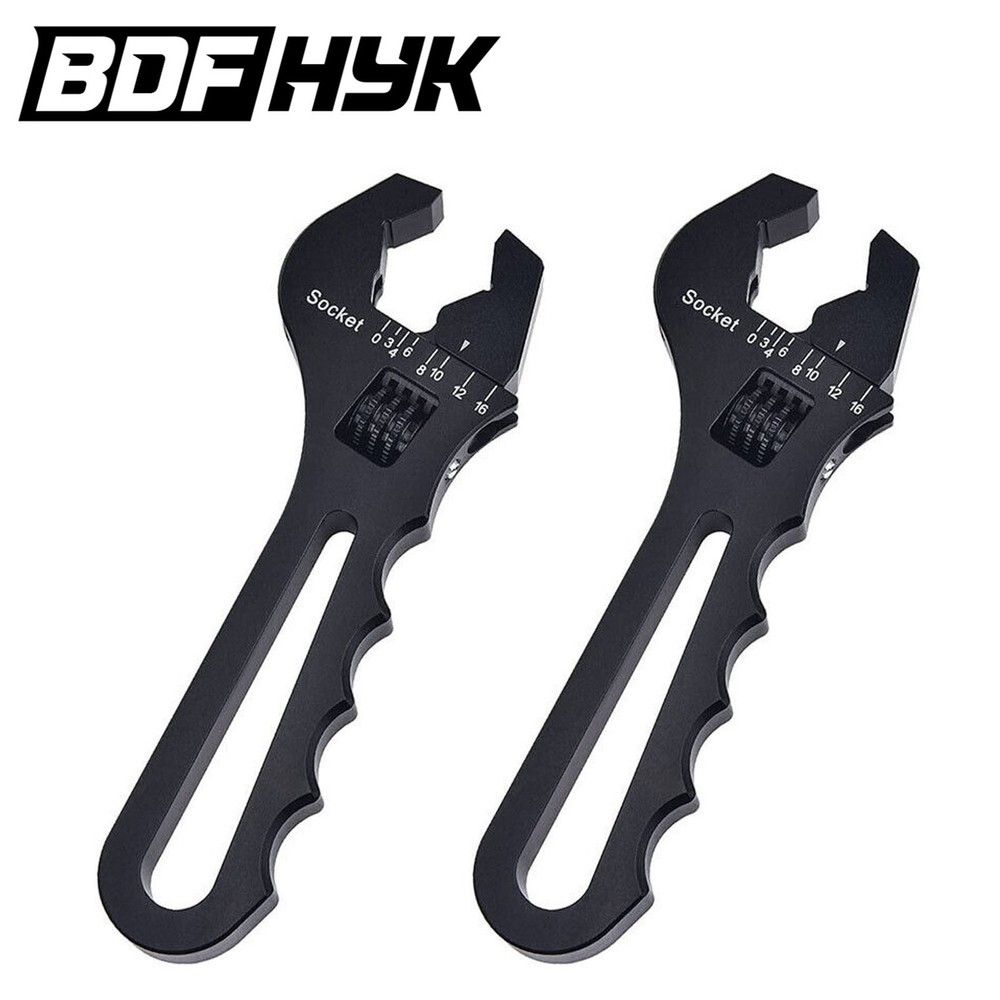 BDFHYK 2PCS 3AN-16AN Adjustable Wrench Tool Spanner For Hose End Fitting