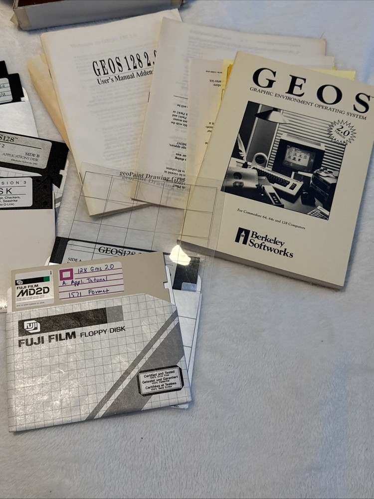 GEOS 128 Commodore 128 Software Lot Disks Manuals Berkeley Softworks