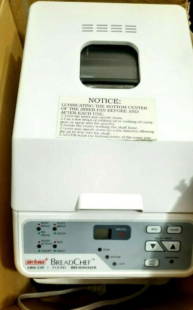 Aroma BreadChef 2 Pound Bread Maker Bread Machine ABM-230