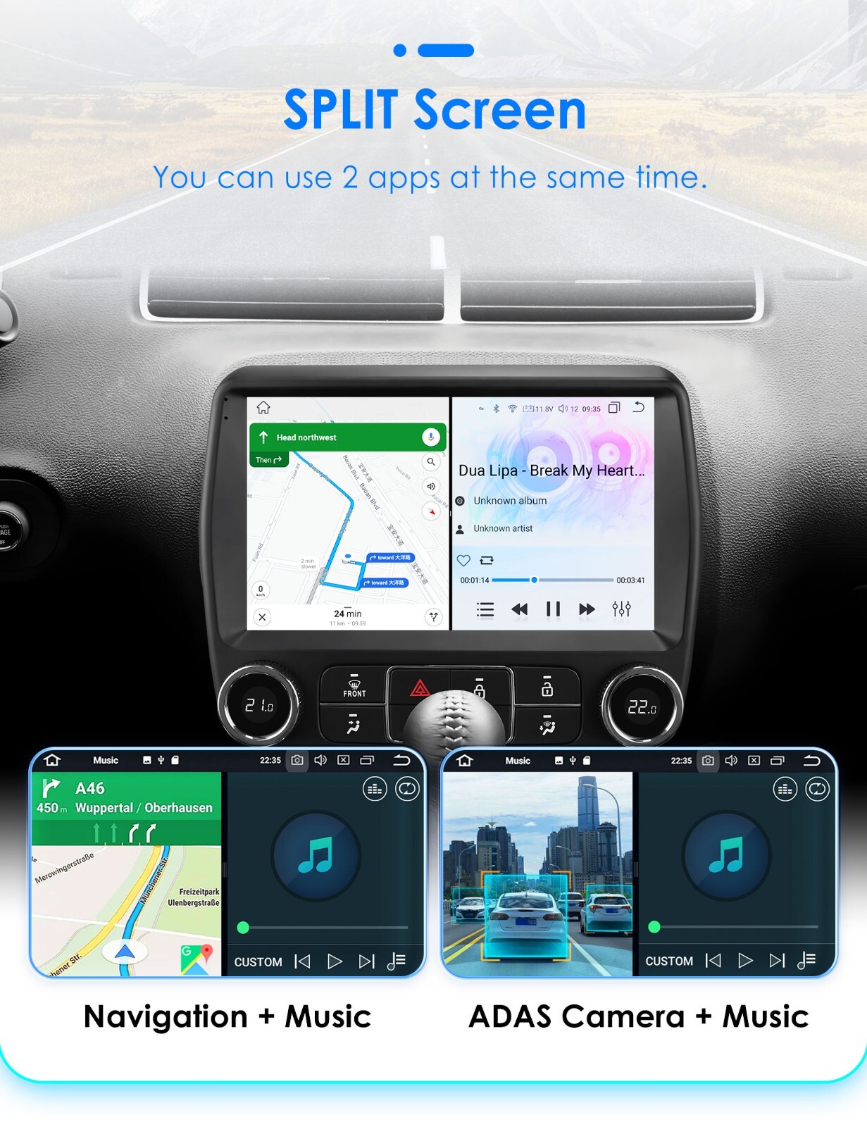 For Chevrolet Camaro 2010-2015 Android14 Radio Stereo FM Apple Carplay GPS Navi