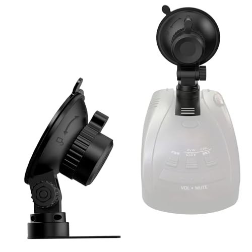 Universal Radar Detector Mount - Suction Cup Holder for Windshield & Dashboard,