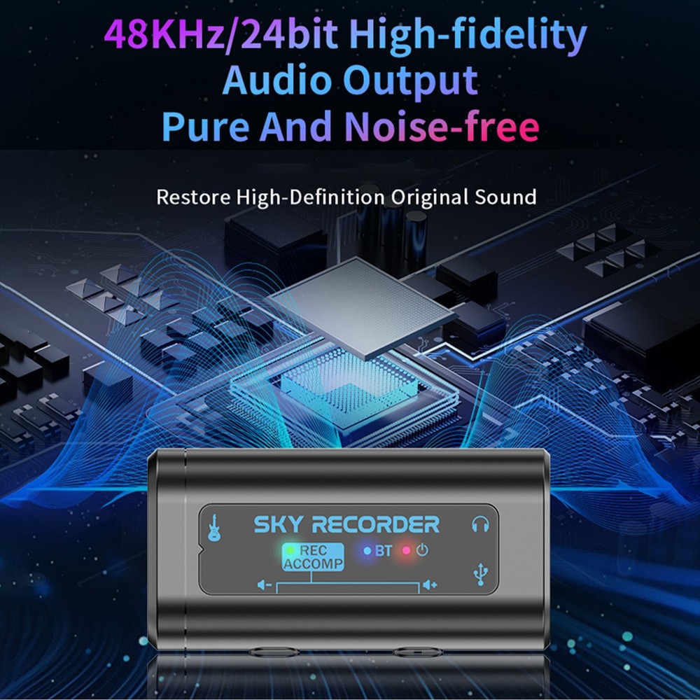 Audio Interface Portable Mini Recording Sound Card BT Accompaniment XHAP