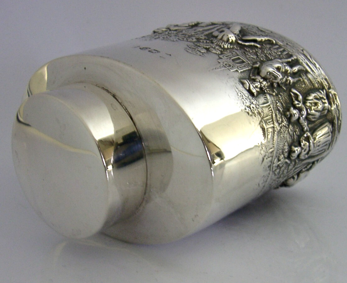 BEAUTIFUL CHESTER 1899 VICTORIAN SOLID STERLING SILVER TEA CADDY BOX ANTIQUE