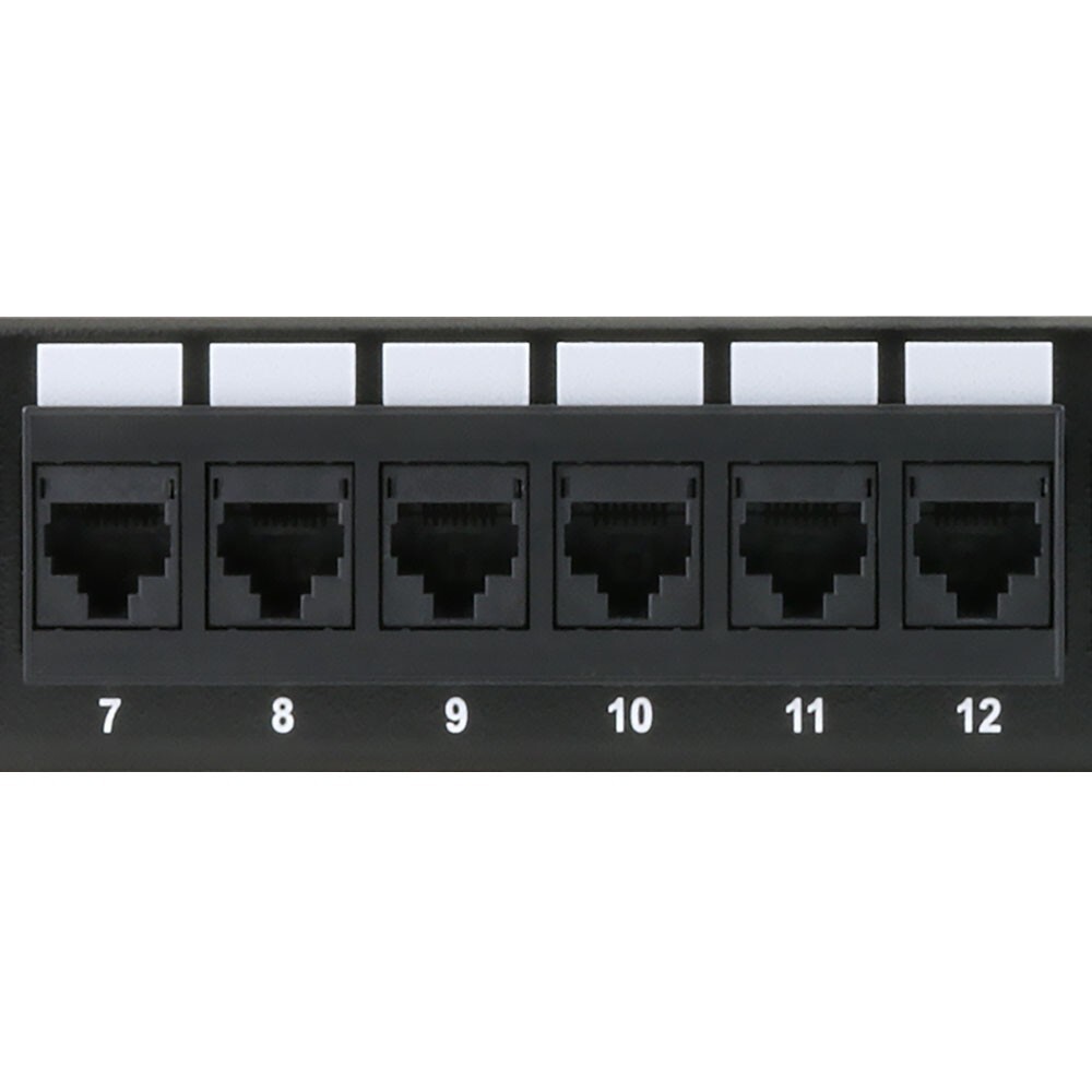Construct Pro 24-Port Cat6 Rack Mount Patch Panel (19”/1U, RoHS Approved)