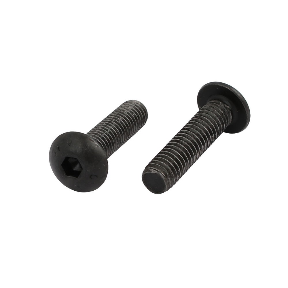 4pcs M5x20mm 10.9 Grade Hex Socket Reverse Left Hand Thread Screw Bolt Black