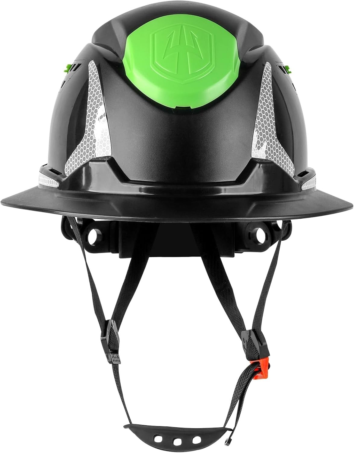 Matrix Full Brim Hard Hat with Headlight - Vented Construction Safety Helmet