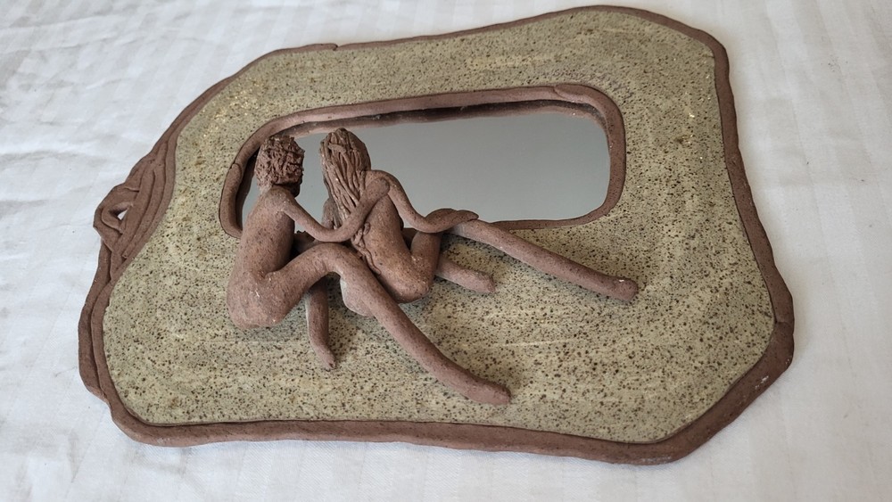 Unique Handmade Vintage Couples Reflections Mirror