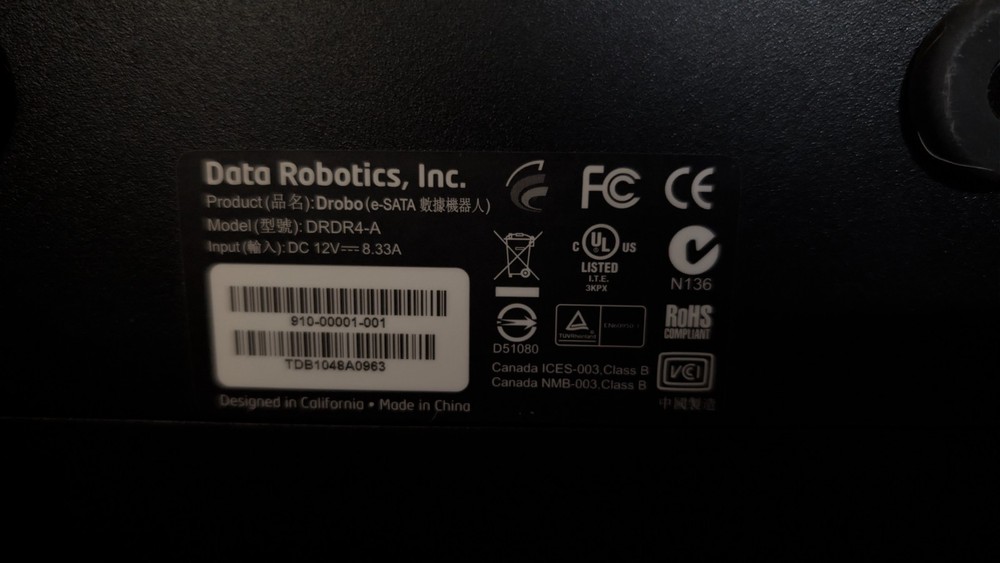 Data Robotics DRDR4-A Drobo S External 5-Bay Storage Array