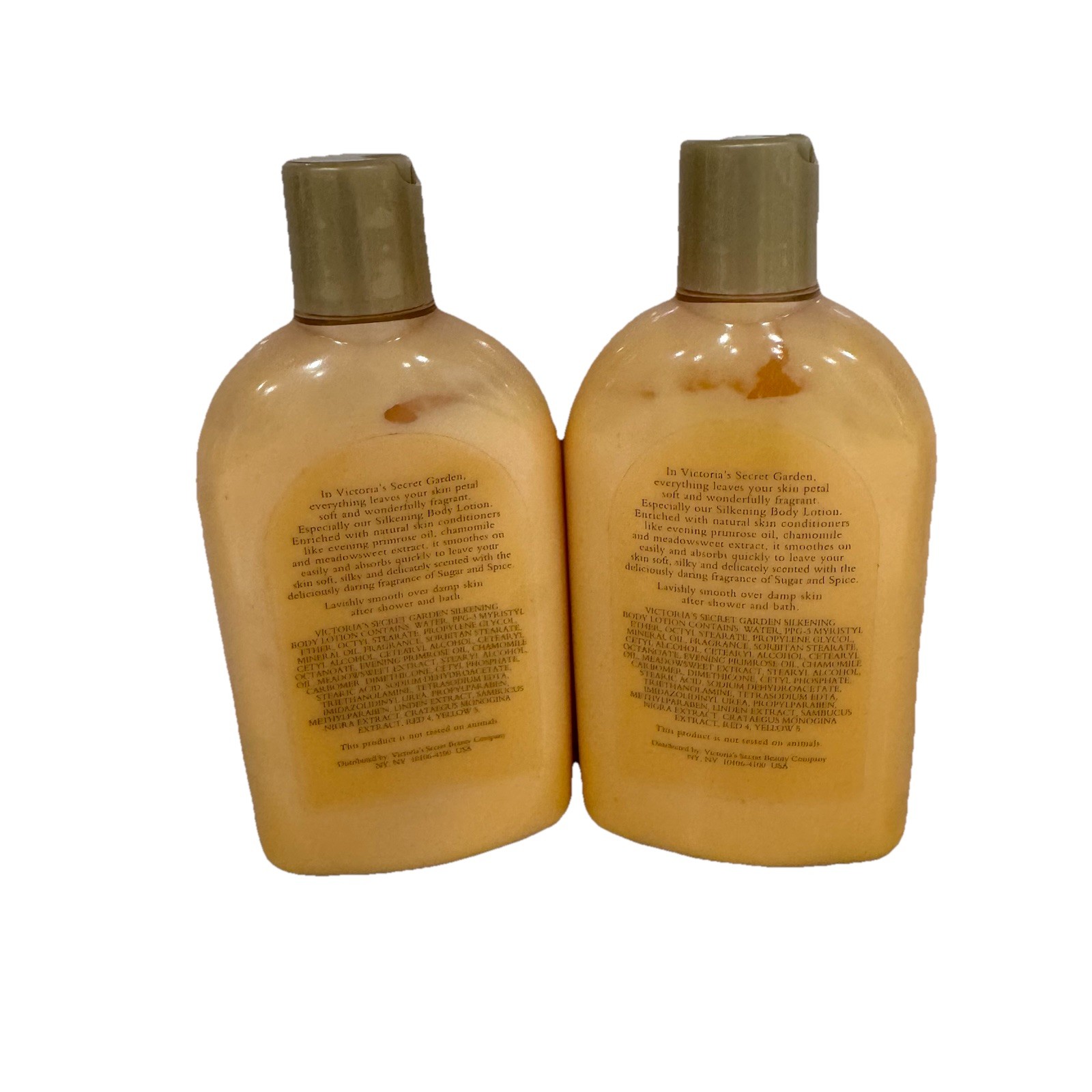 VTG Victoria's Secret Garden Silkening Lotion Sugar and Spice 8oz - LOT 2 NOS