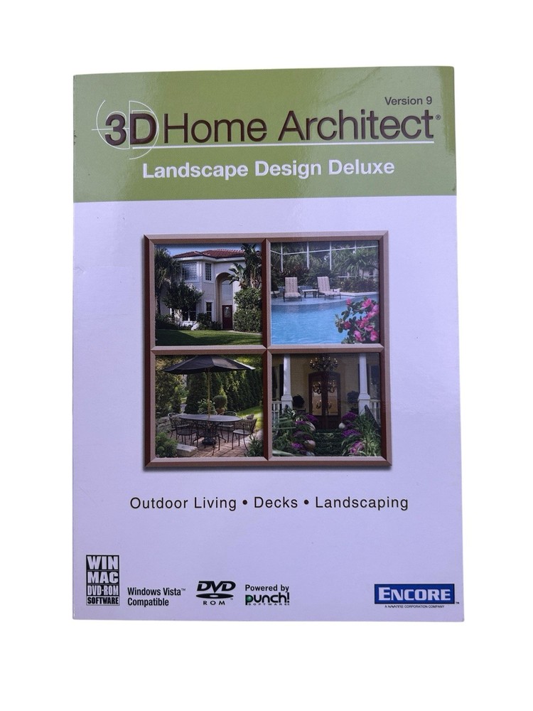 3D Home Architect Landscape Design Suite Version 9 New Sealed