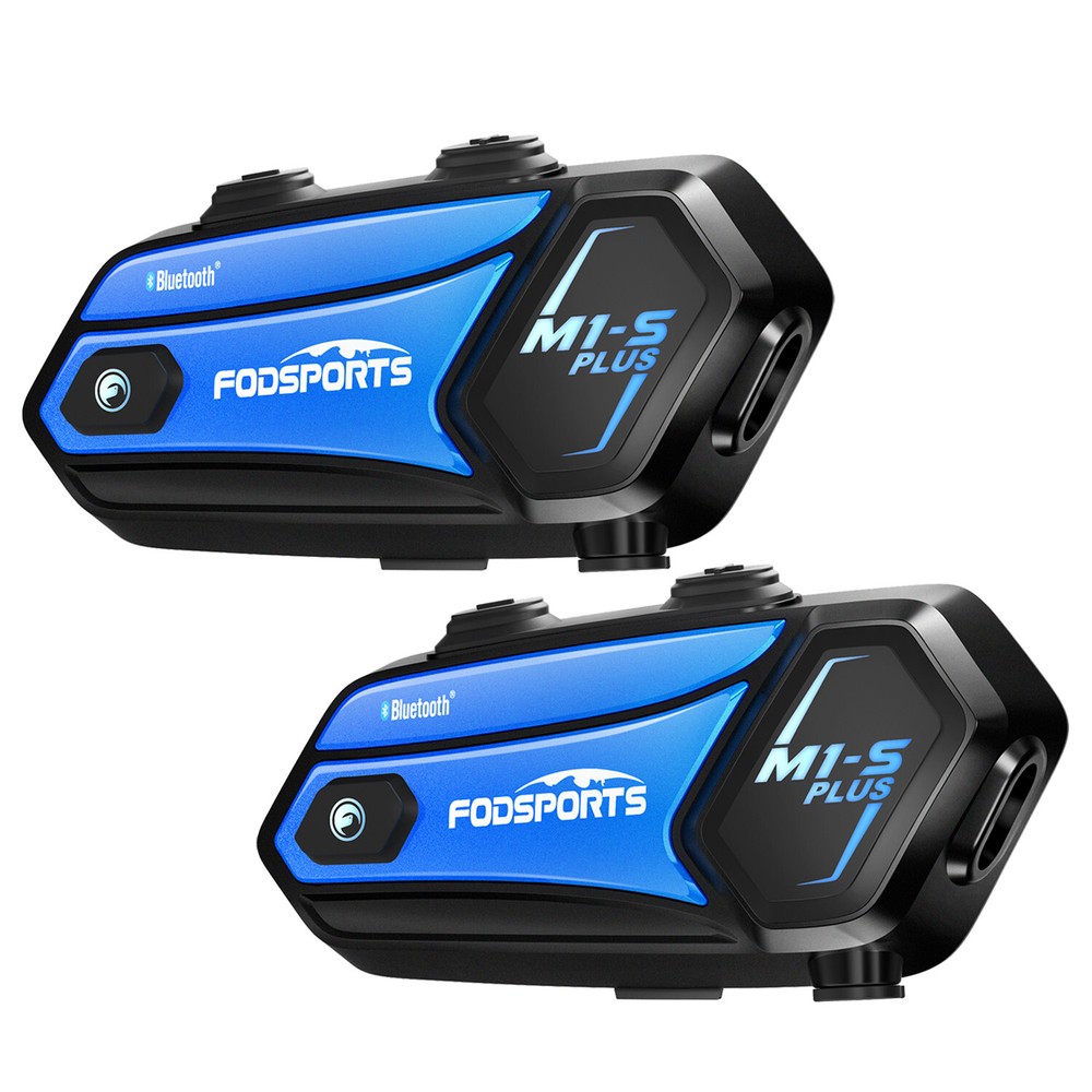 2 pcs M1-S Plus 10 Riders Group Helmet Intercom Motorcycle Bluetooth Headset 2km