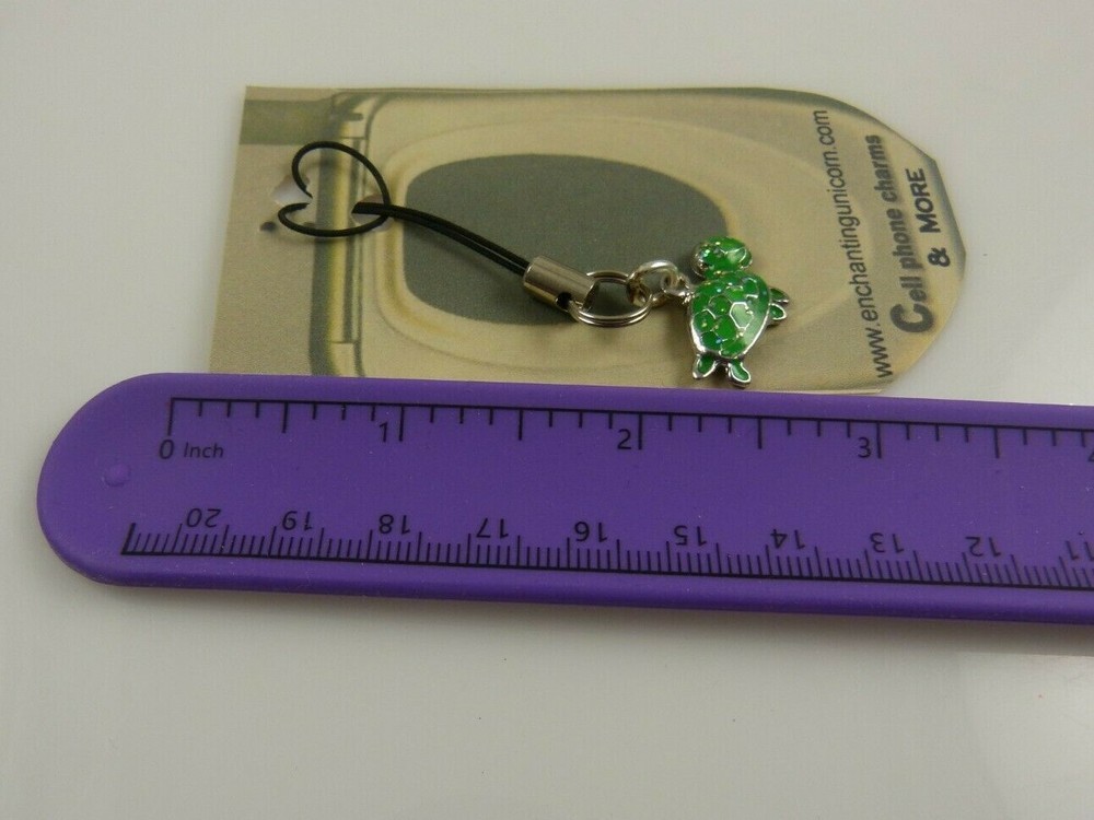 Turtle Cell Phone charm Green Bling or purse charm Honu zipper pull