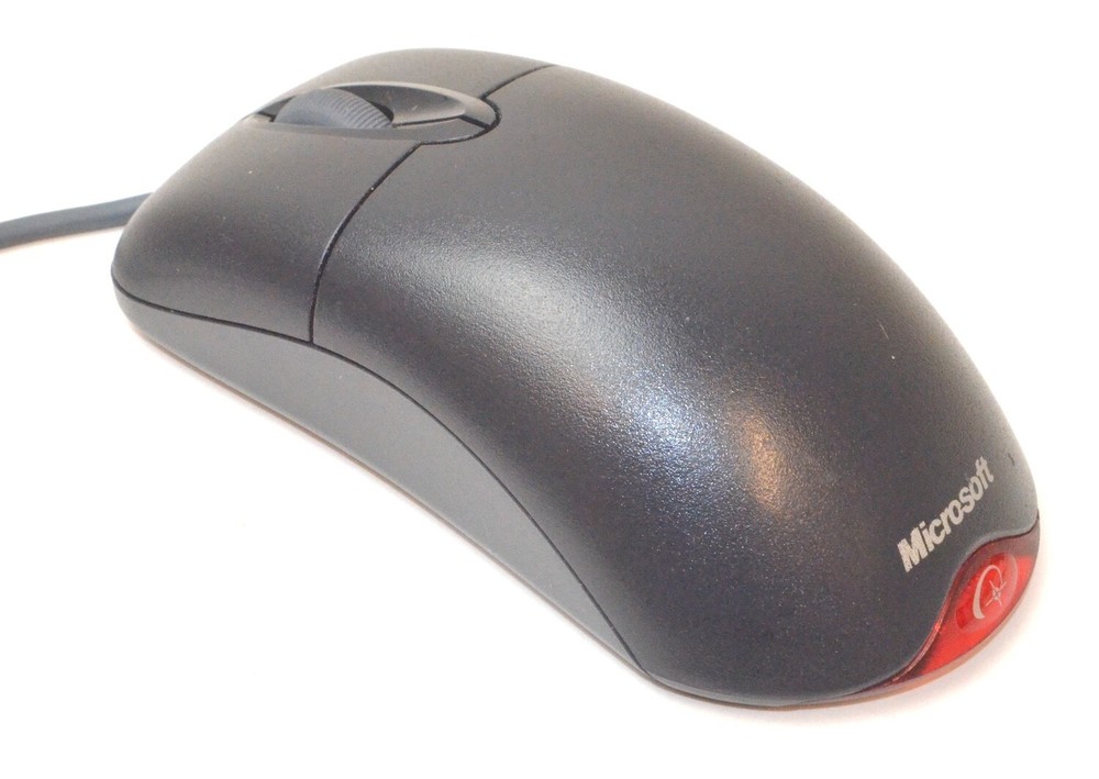 Microsoft Wheel Mouse Optical, USB, Mac and PC, Black *Used* X10-35703