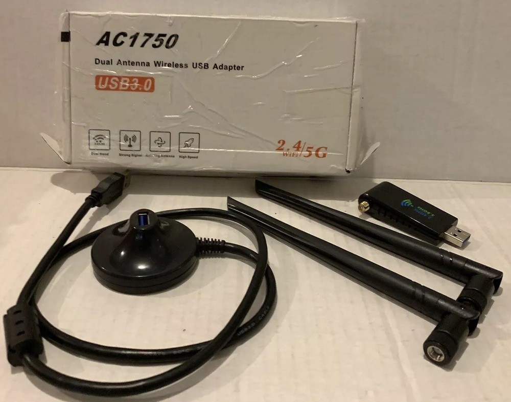 Dual Antenna Wireless USB Adapter AC1750