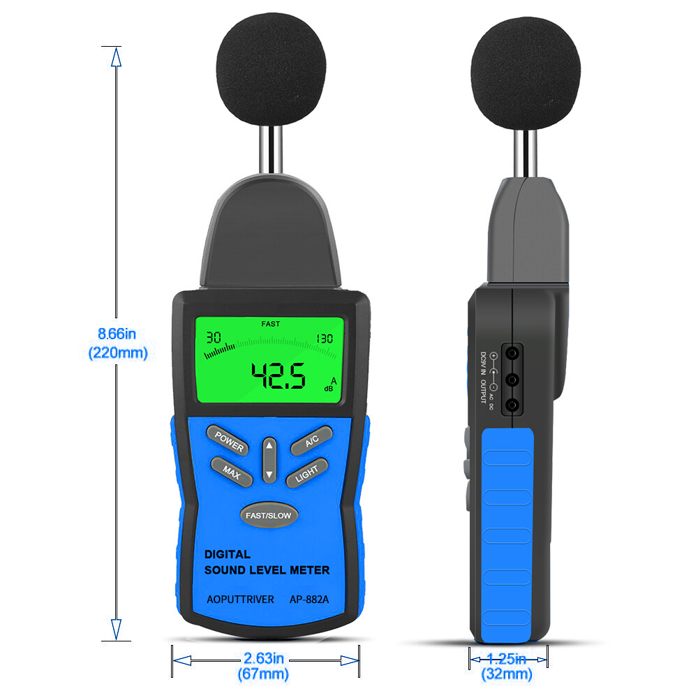 Decibel Meter Sound Level Reader DB Meter Noise Detector 130dBA/130dBC Backlight
