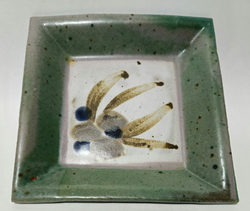 Studio Pottery Art Square Trinket Dish