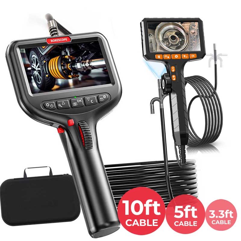 10ft/5ft SCOPIX 360° 2Way Articulating Borescope Endoscope Inspection Camera 6MM