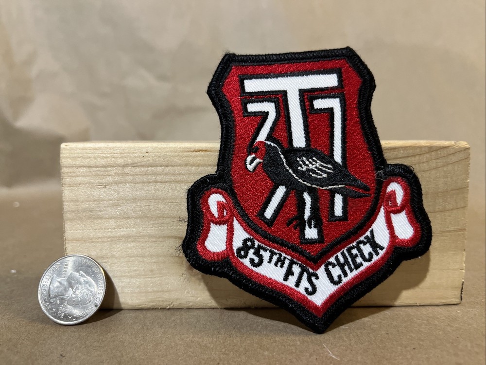 USAF 85th FTS Check Iron on Sew on Patch