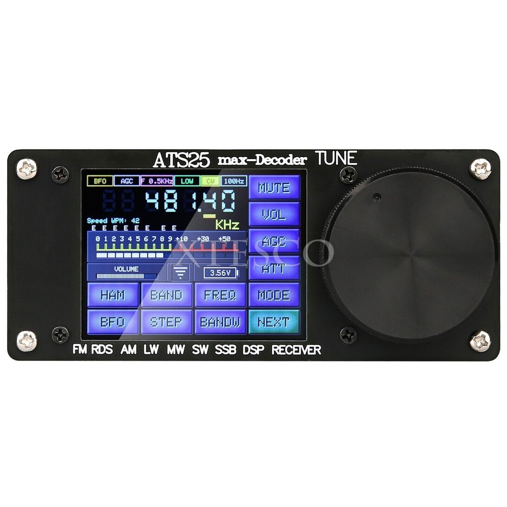 HamGeek ATS25max-Decoder Si4732 Full Band Radio Receiver DSP SW w/ Active Code