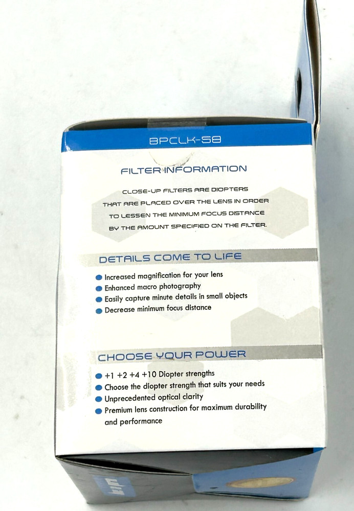 BEPRO 58mm 4pc Macro Kit BPCLK-58