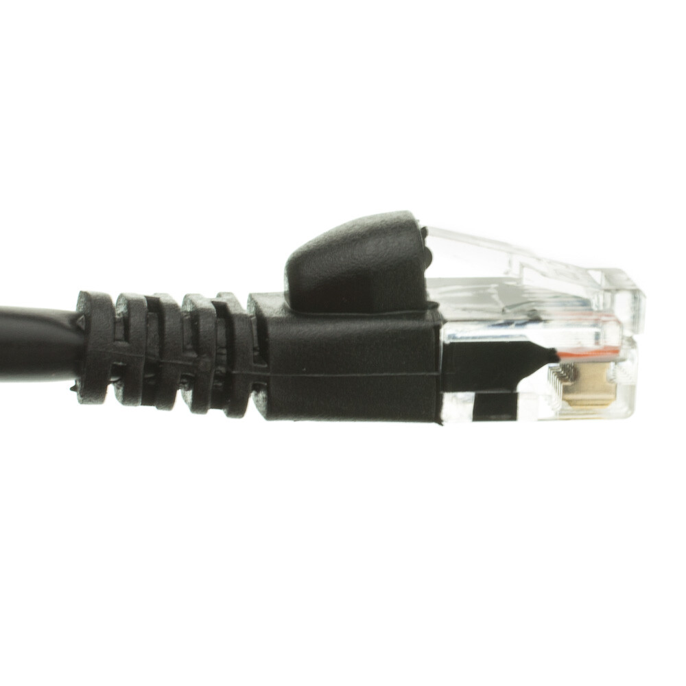 Snagless 50 Foot Cat5e Black Network Ethernet Network Patch Cable