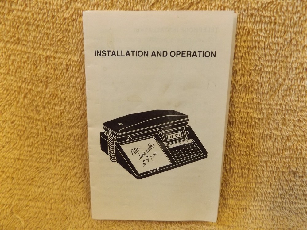 Installation and Operation for vintage Telephone Device