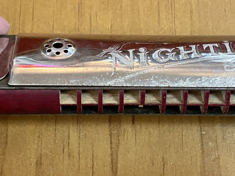 Nightingale Finest Quality Germany/US Harmonica Silver Tone