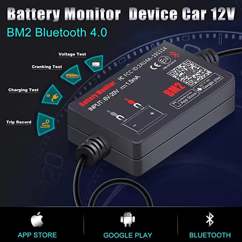 QUICKLYNKS Battery Load Tester 12V Car Mechanics Repair Analyzer For IOS Android