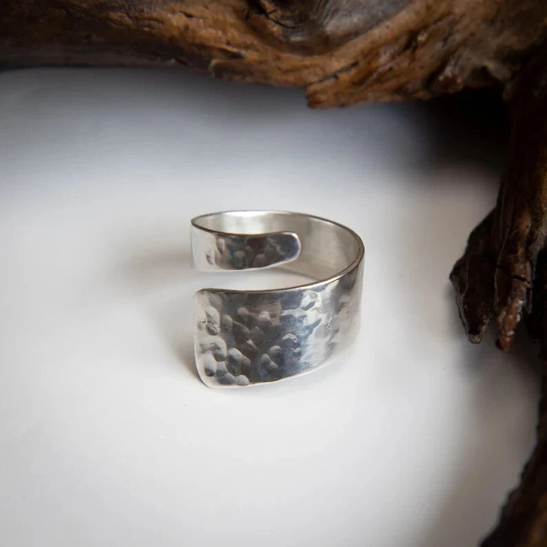 Adjustable 925 Sterling Silver Band Statement Ring Handmade Ring All size