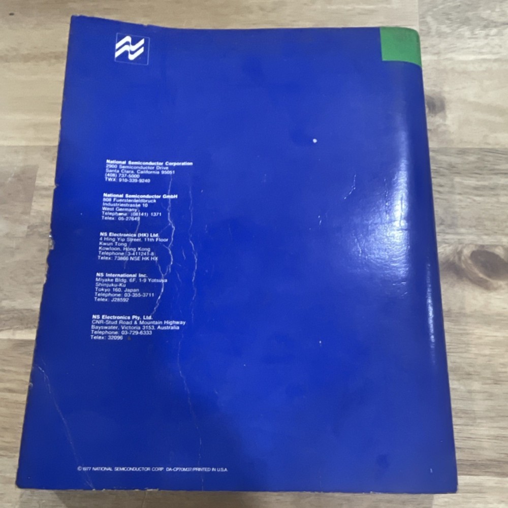 National Semiconductor CMOS Databook 1977 Integrated Circuits Technical Manual