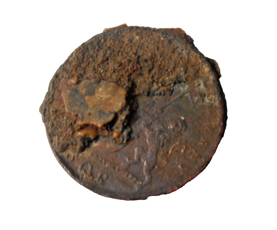 TREASURE copper 2 COIN CLUMP shipwreck 1808 EAST INDIA Co wreck 10 cash GARDNER