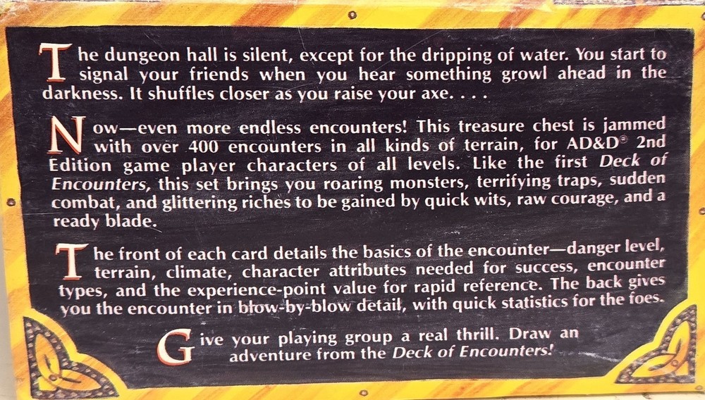 AD&D 2nd Ed Deck of Encounters - Set #2