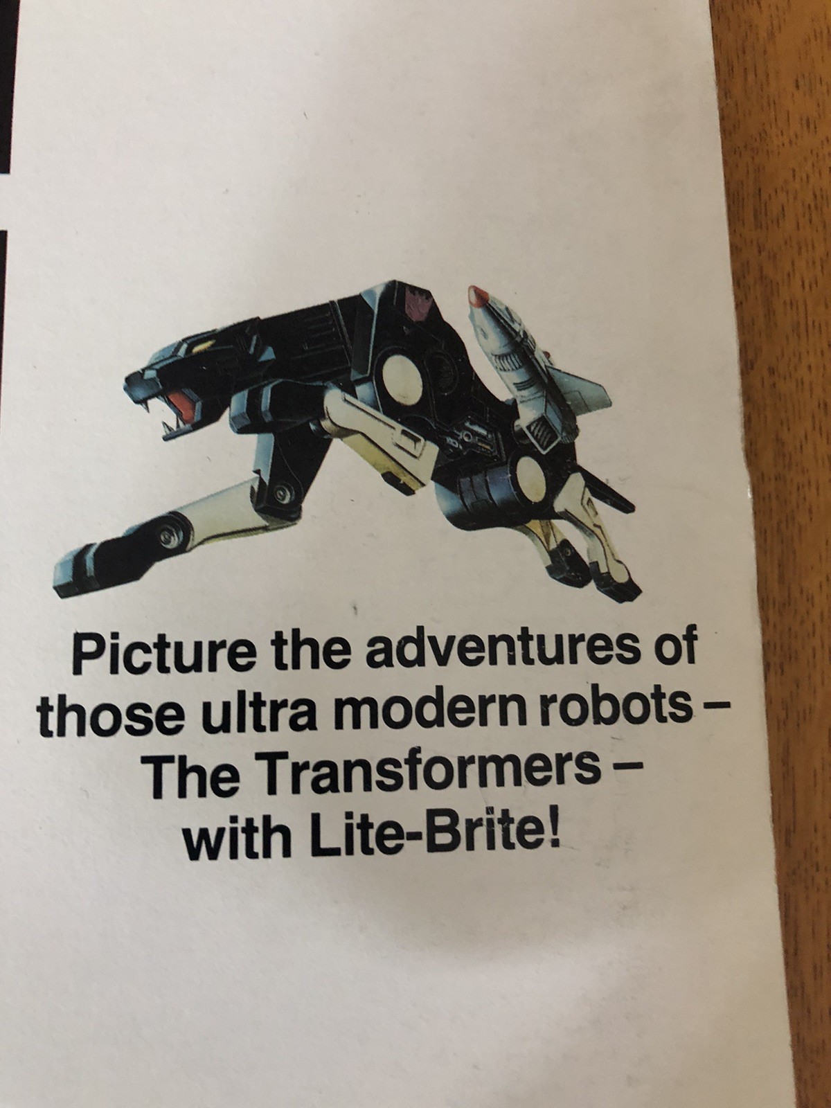 VTG 1985 NEW TRANSFORMERS LITE BRITE COMPLETE UNPUNCHED PICTURE REFILL PACK HTF