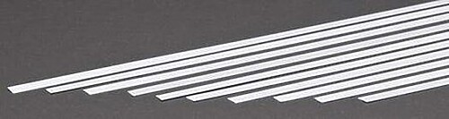 Plastruct Rectangle Styrene Strip .010x.187 (10) - Model Scratch Building