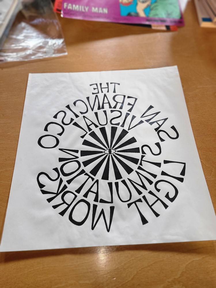 San Francisco Visual Simulation Light Works T-Shirt Transfer Unused 1960s