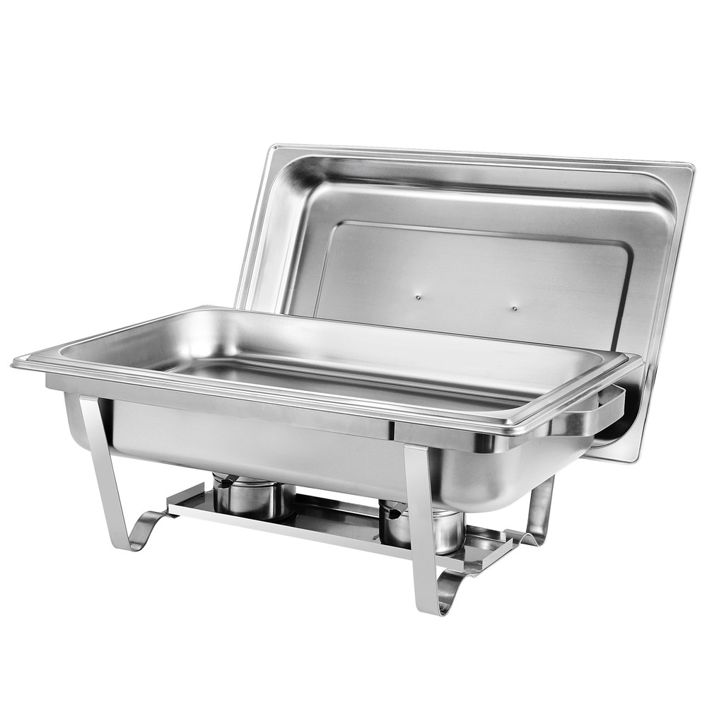 8 Quart 4 Packs Chafing Dish Stainless Steel Full Size Buffet Rectangular Chafer