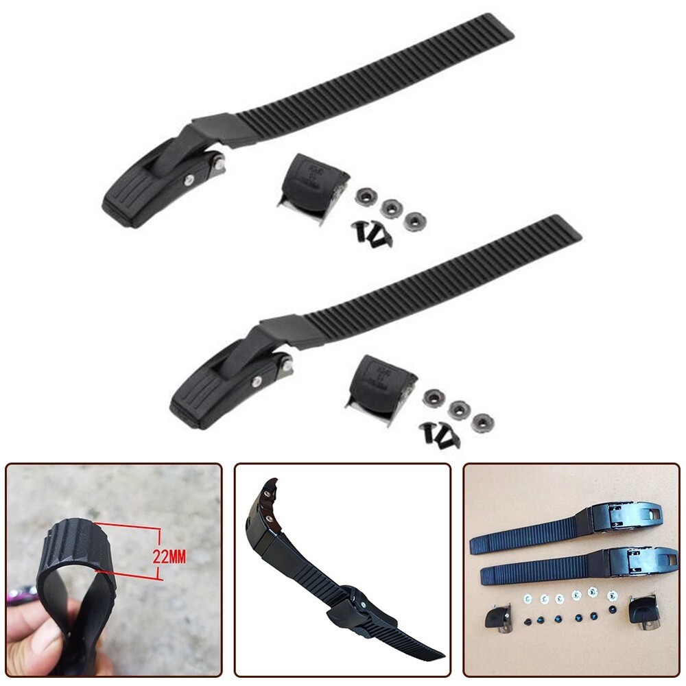 2 Sets Inline Skate Strap Buckle with Clamp Screws Nut Replacement