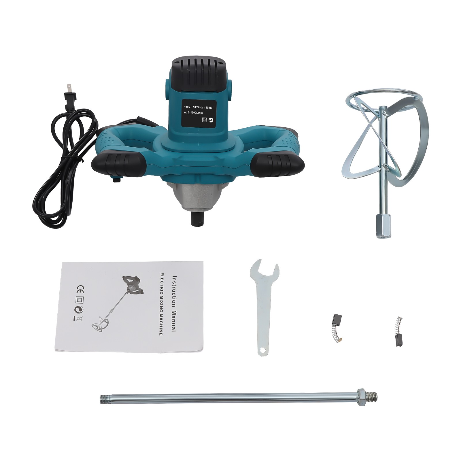 6 Speed Handheld Electric Concrete Plaster Grout Paint Mortar Mixer Machine