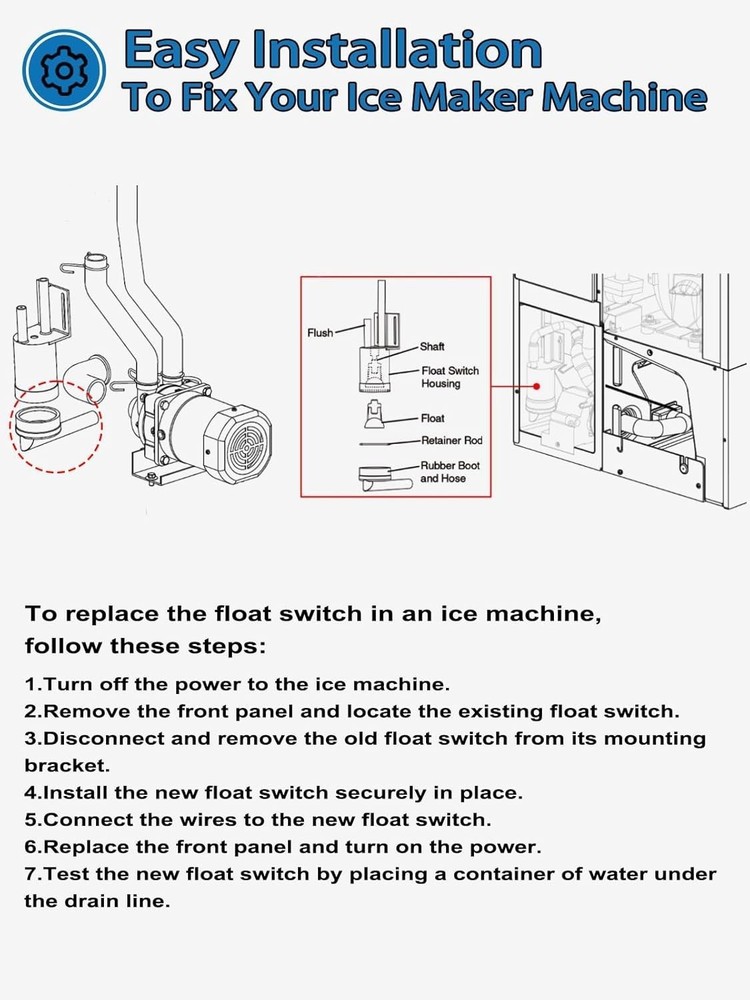 Float Switch Connector 426799-01 & Sanoprene Tee for Hoshizaki Ice Maker Machine