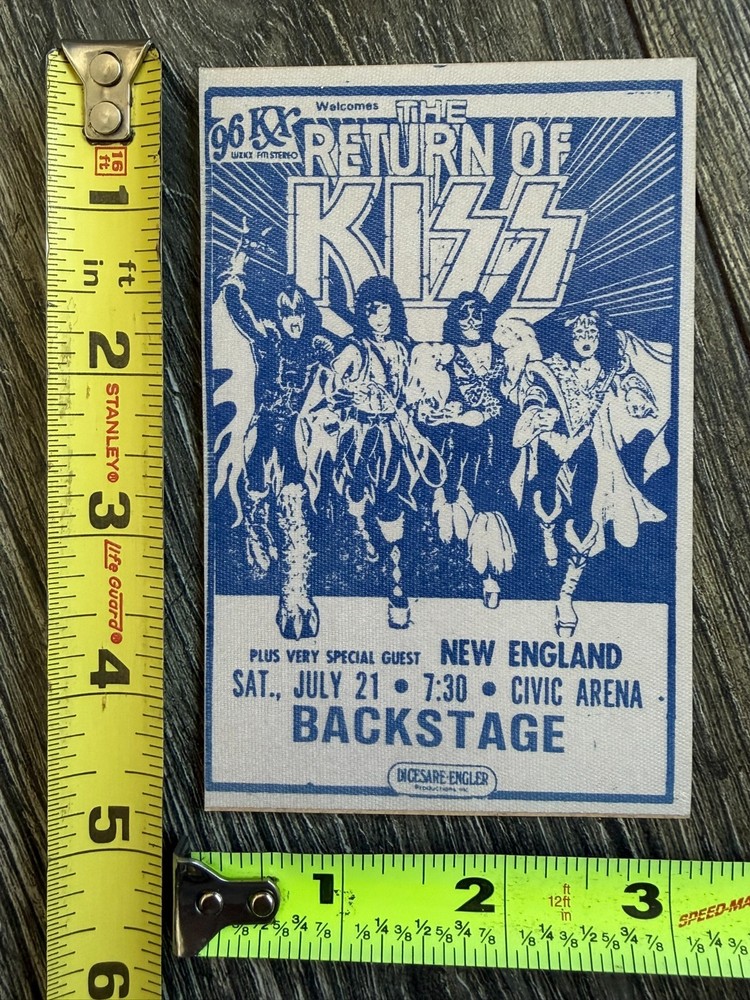 KISS Pass Dynasty Tour Concert Pittsburgh July 21 Light Blue Vintage Kiss Aucoin