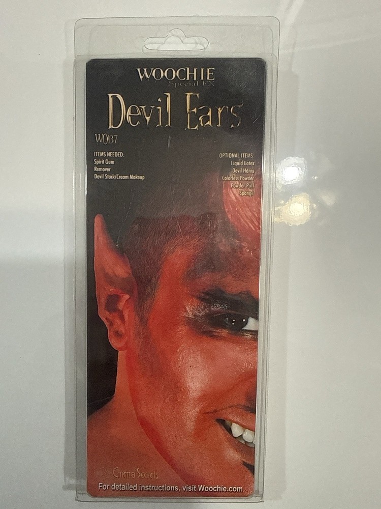 Woochie Devil Ears Latex Prosthetic – Cinema Secrets – NEW – ONE 1 PAIR