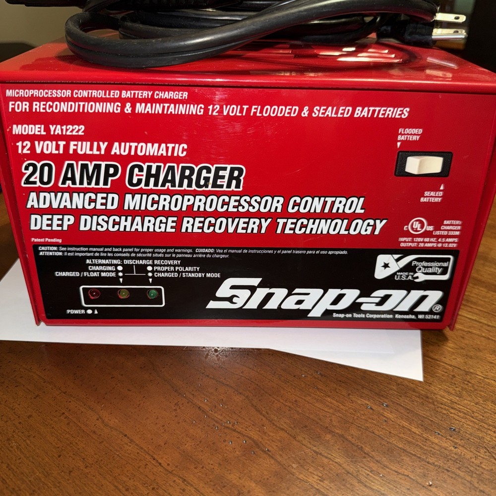 Snap-on 20 Amp Charger 12v