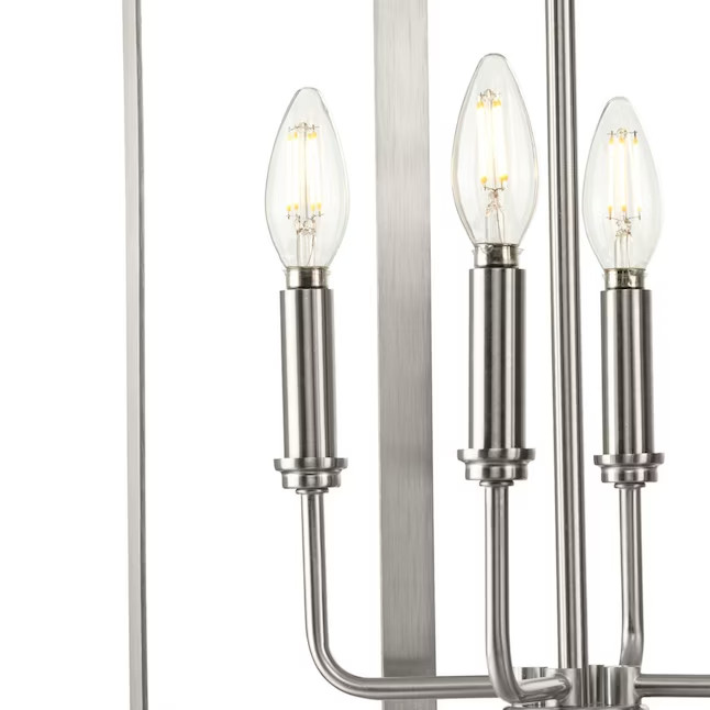 PROGRESS LIGHTING McColl 4-Light Brushed Nickel Dimmable Chandelier - NEW!