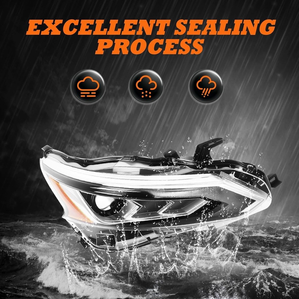 Passenger Side Headlight Assembly Compatible with Altima 2019-2022 Headlamp w/Pr