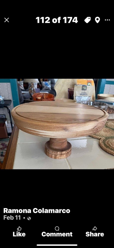 wooden cake stand