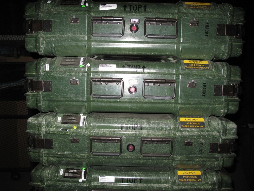 Rackmount 03U x24 General Dynamics Slide Out Composite Rack ShockMount Hard Case