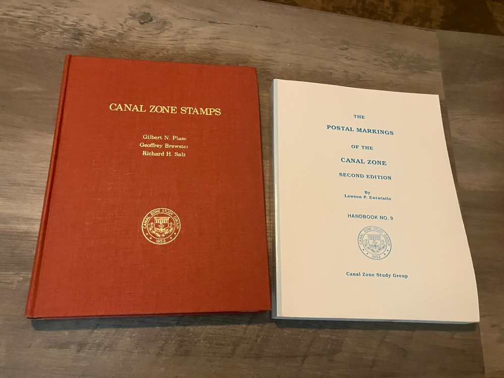 Canal Zone Stamps, Plass Brewster & Salz 1986 + Postal Markings Handbook 9 Lot