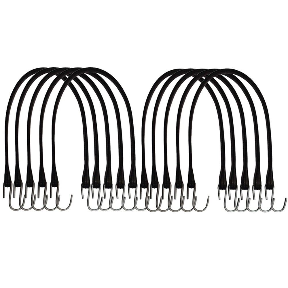 10 21" Rubber Bungee Cords Tie Downs 100% M-Class Rubber Straps