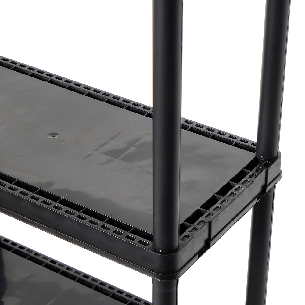 Gracious Living 4-Shelf Fixed Height Solid Organizing Storage Unit, (2 Pack)