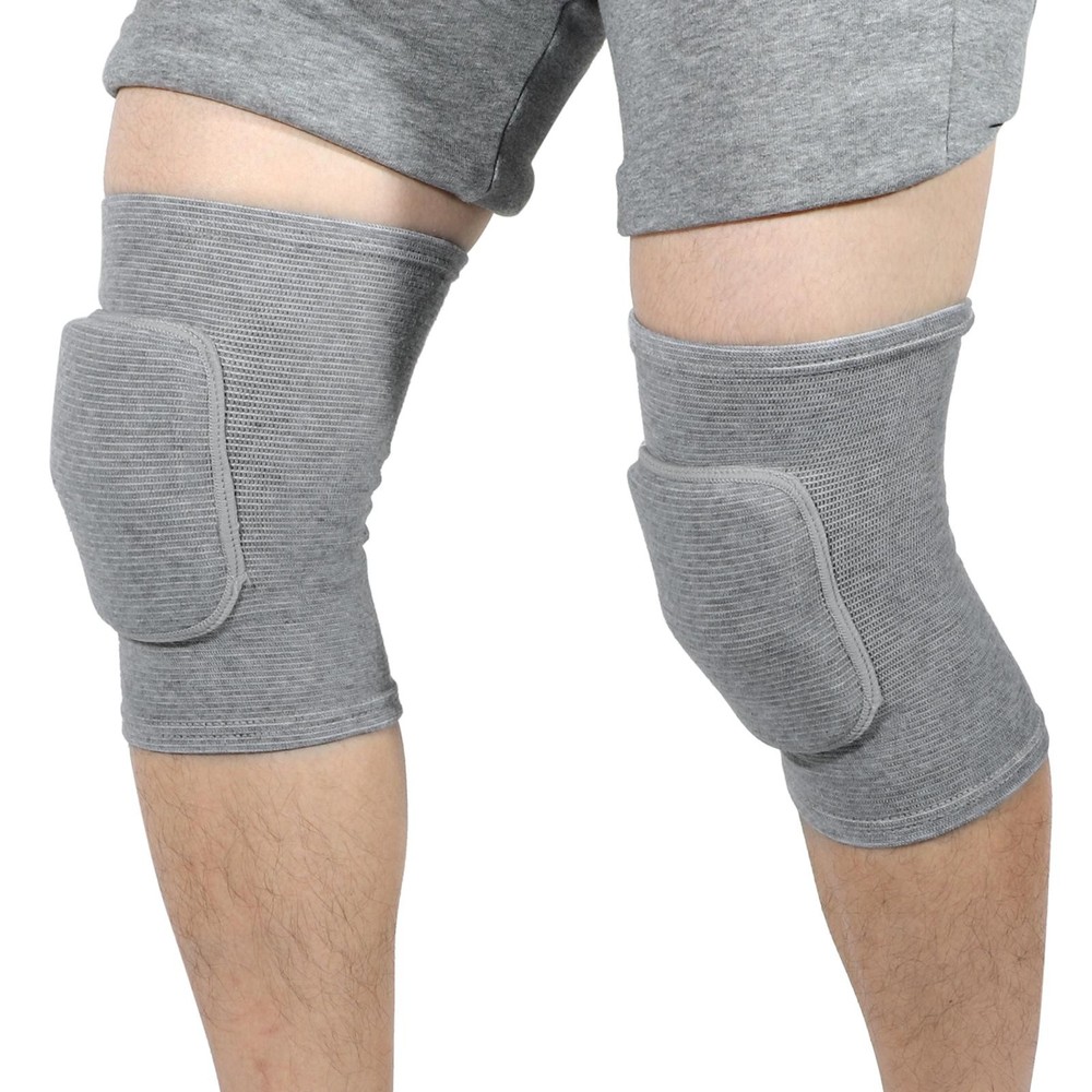 1 Pair Grey Knee Brace Sponge Protection Size L